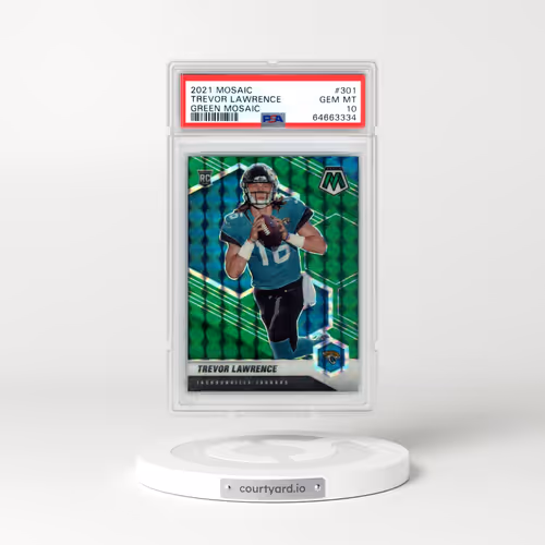 2021 Panini Mosaic #301 Trevor Lawrence - Green Mosaic (PSA 10 GEM MINT)