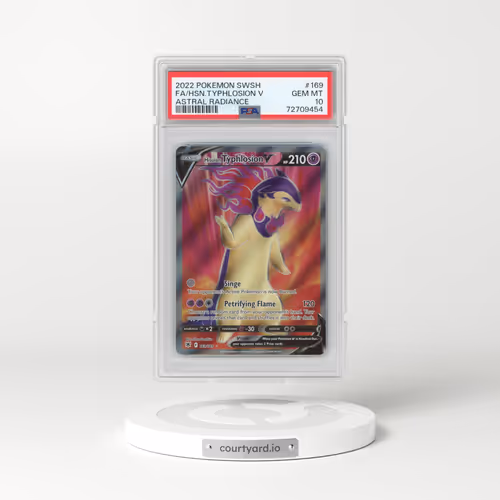 2022 Pokémon Sword & Shield Astral Radiance #169 Hisuian Typhlosion V - Holo Full Art (PSA 10 GEM MINT)