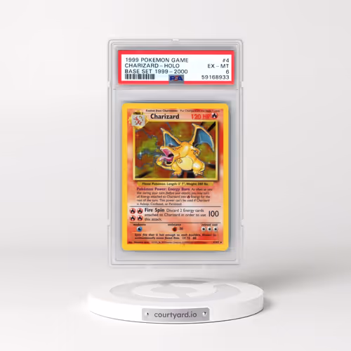 1999 Pokémon Game #4 Charizard - Holo Base Set 1999-2000 (PSA 6 EX-MT)