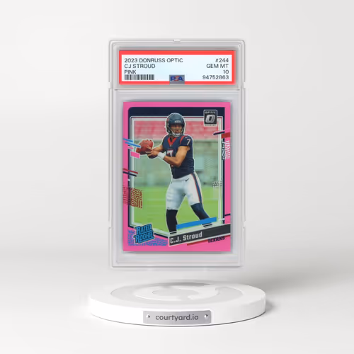 2023 Panini Donruss Optic #244 CJ Stroud - Pink (PSA 10 GEM MINT)
