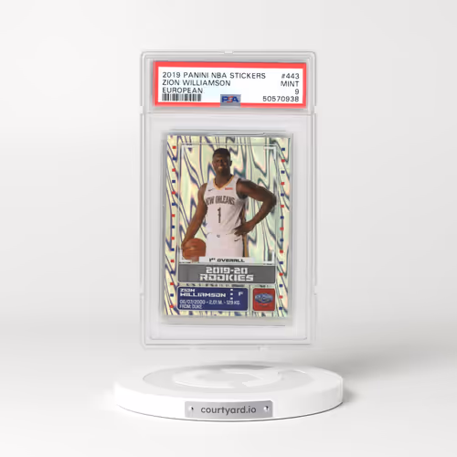 2019 Panini NBA Stickers European #443 Zion Williamson (PSA 9 MINT)