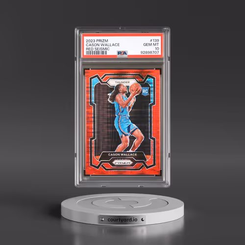 2023 Panini Prizm #139 Cason Wallace - Red Seismic (PSA 10 GEM MINT)