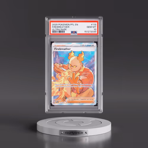 2025 Pokémon Pfl EN-Phantasmal Flames #119 Firebreather - Ultra Rare (PSA 10 GEM MINT)