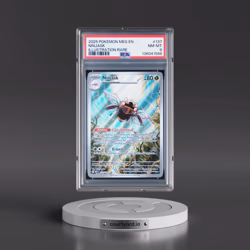 2025 Pokémon Meg EN-Mega Evolution #137 Ninjask - Illustration Rare (PSA 8 NM-MT)