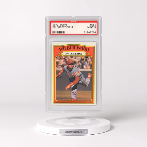 1972 Topps #554 Wilbur Wood - In Action (PSA 9 MINT)