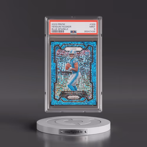 2023 Panini Prizm #329 Hendon Hooker - Blue Sparkle (PSA 9 MINT)