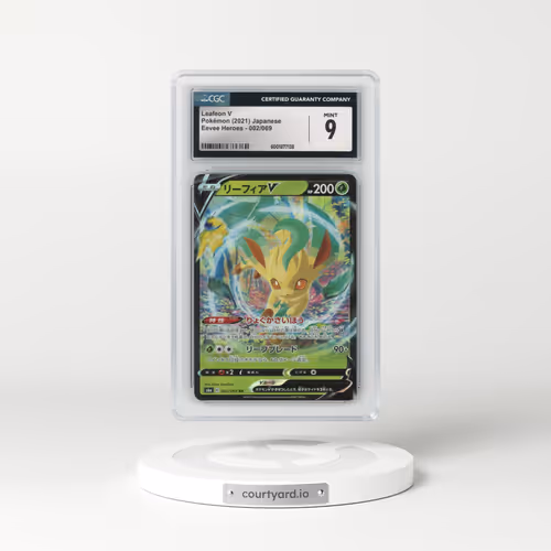 2021 Eevee Heroes #002/069 Leafeon V - Holo (CGC 9 MINT)