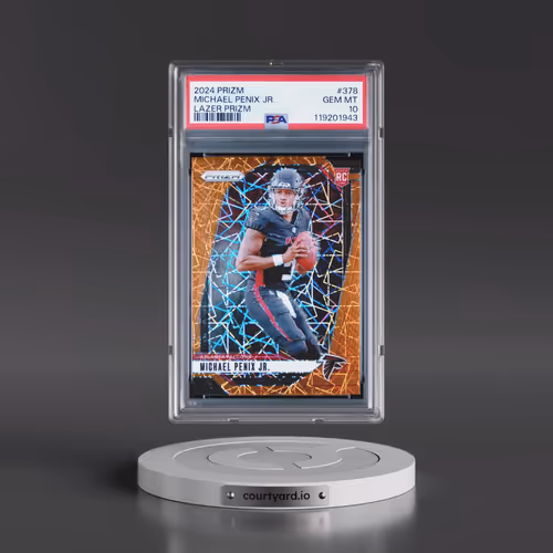 2024 Panini Prizm #378 Michael Penix Jr. - Lazer Prizm (PSA 10 GEM MINT)