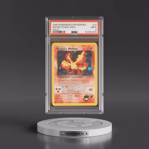 2000 Pokémon Gym Heroes #12 Rocket's Moltres - Holo (PSA 9 MINT)