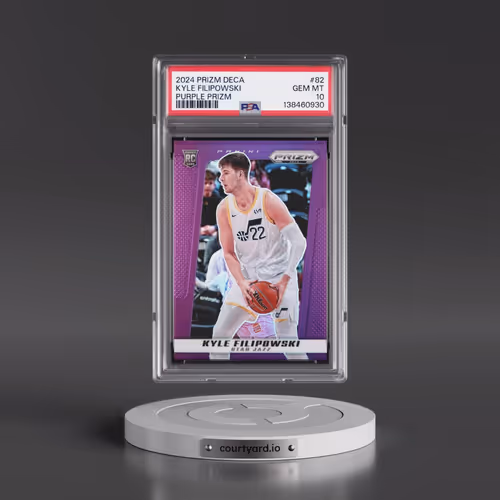 2024 Panini Prizm Deca #82 Kyle Filipowski - Purple Prizm (PSA 10 GEM MINT)