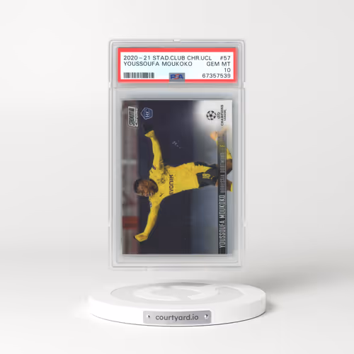 2020 Stadium Club Chrome UEFA Champions League #57 Youssoufa Moukoko (PSA 10 GEM MINT)