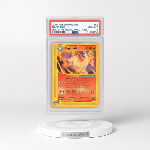 2002 Pokémon Game Promo #51 Rapidash - Black Star-Pokemon Center NY (PSA 10 GEM MINT)