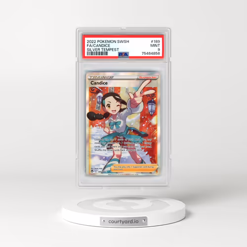 2022 Pokémon Sword & Shield Silver Tempest #189 Candice - Full Art (PSA 9 MINT)