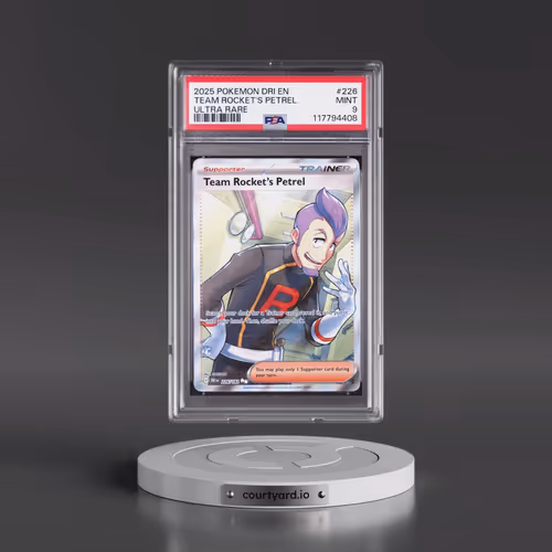 2025 Pokémon Dri EN-Destined Rivals #226 Team Rocket's Petrel - Ultra Rare (PSA 9 MINT)