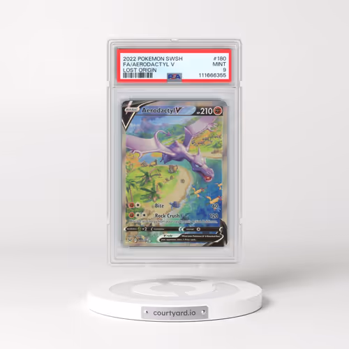 2022 Pokémon Sword & Shield Lost Origin #180 Aerodactyl V - Holo Full Art (PSA 9 MINT)