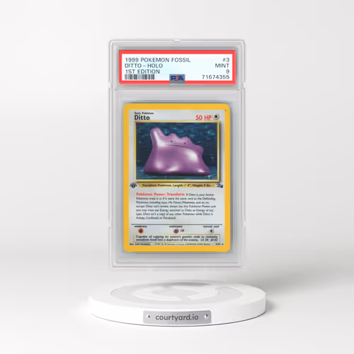 1999 Pokémon Fossil #3 Ditto - 1st Edition Holo (PSA 9 MINT)