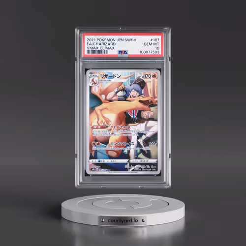 2021 Pokémon Sword & Shield Vmax Climax #187 Charizard - Full Art (PSA 10 GEM MINT)