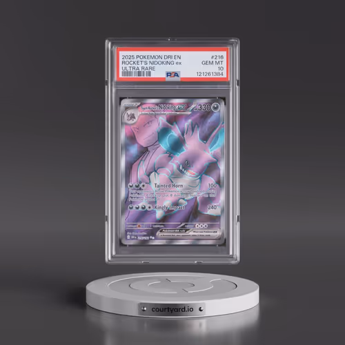 2025 Pokémon Dri EN-Destined Rivals #216 Team Rocket's Nidoking EX - Holo Ultra Rare (PSA 10 GEM MIN