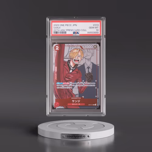 2022 One Piece Japanese 25th Anniversary Premium Card Collection #013 Sanji (PSA 10 GEM MINT)