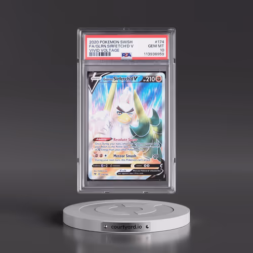 2020 Pokémon Sword & Shield Vivid Voltage #174 Galarian Sirfetch'd V - Holo Full Art (PSA 10 GEM MIN