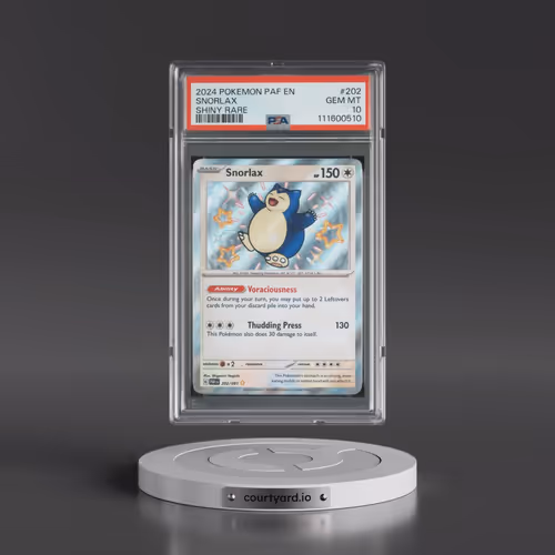 2024 Pokémon Paf EN-Paldean Fates #202 Snorlax - Shiny Rare (PSA 10 GEM MINT)