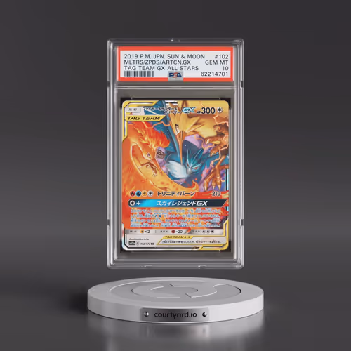 2019 Pokémon Sun & Moon Tag Team GX All Stars #102 Moltres & Zapdos & Articuno GX - Holo (PSA 10 GEM