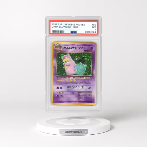 1997 Japanese Rocket Gang #80 Dark Slowbro - Holo (PSA 7 NM)