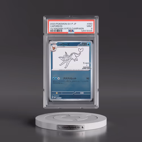 2023 Pokémon SV-P Promo #063 Vaporeon - YU Nagaba X Pokemon Card Game Campaign (PSA 9 MINT)