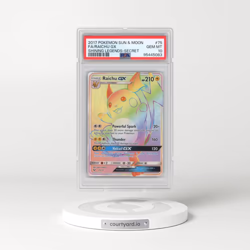 2017 Pokémon Sun & Moon Shining Legends #75 Raichu GX - Holo Full Art Secret (PSA 10 GEM MINT)