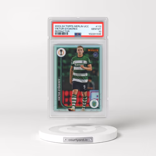 2023-24 Topps Merlin UEFA Club Competitions #113 Viktor Gyokeres - Refractor (PSA 10 GEM MINT)