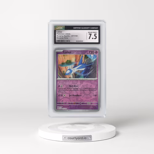 2024 Surging Sparks - SSP EN #077/191 Latios - Reverse Holo (CGC 7.5 NM+)