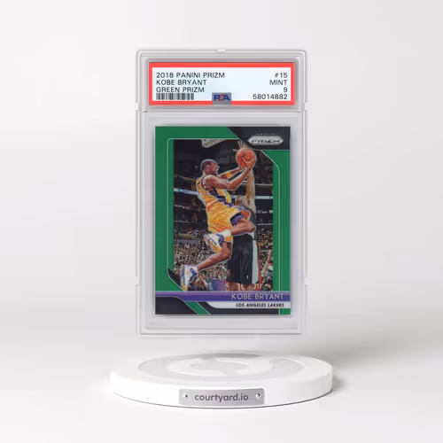 2018 Panini Prizm #15 Kobe Bryant - Green Prizm (PSA 9 MINT)