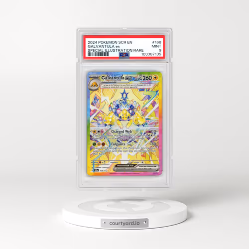 2024 Pokémon Scr EN-Stellar Crown #168 Galvantula EX - Holo Special Illustration Rare (PSA 9 MINT)