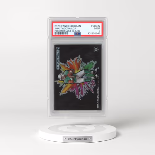 2020 Panini Obsidian Color Blast Black #CBB22 Tua Tagovailoa (PSA 9 MINT)