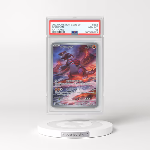 2023 Pokémon Sv3a-Raging Surf #069 Groudon - Art Rare (PSA 10 GEM MINT)