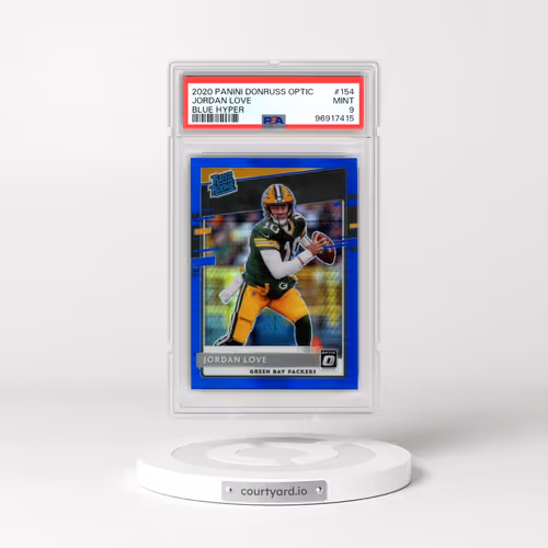 2020 Panini Donruss Optic #154 Jordan Love - Blue Hyper (PSA 9 MINT)
