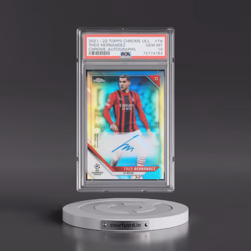 2021 Topps Chrome UEFA Champions League Chrome Autographs #TH Theo Hernandez (PSA 10 GEM MINT)