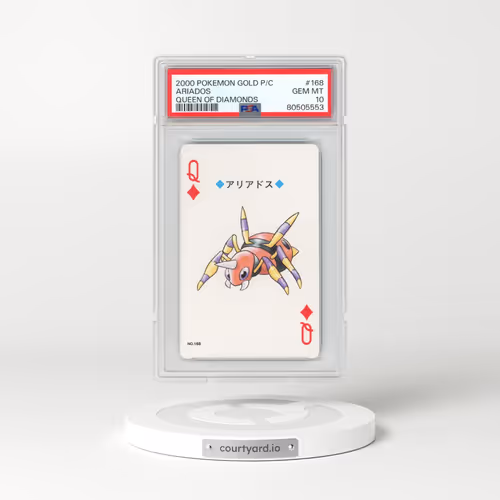 2000 Pokémon Gold Version Playing Cards #168 Ariados - Queen of Diamonds (PSA 10 GEM MINT)