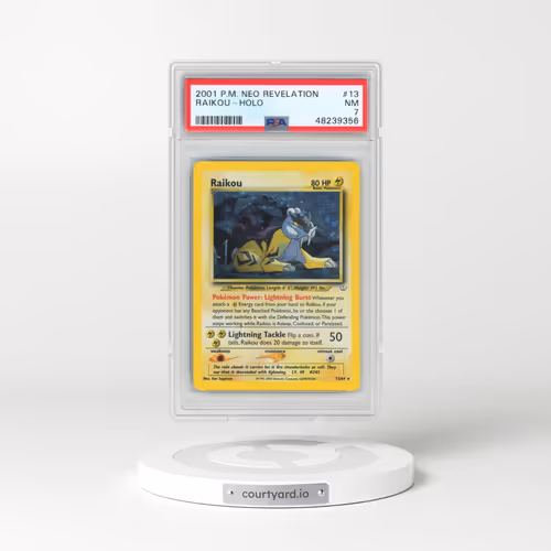 2001 Pokémon Neo Revelation #13 Raikou - Holo (PSA 7 NM)