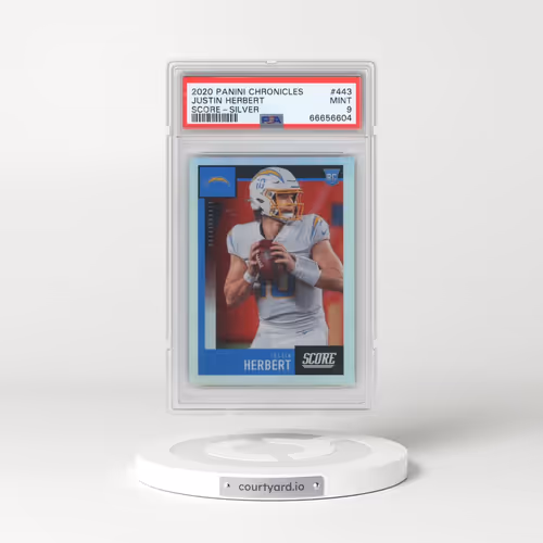 2020 Panini Chronicles Score #443 Justin Herbert - Silver (PSA 9 MINT)
