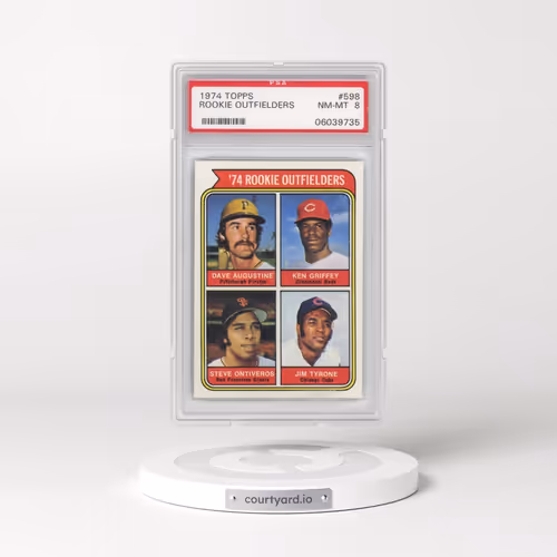 1974 Topps #598 Rookie Outfielders (PSA 8 NM-MT)