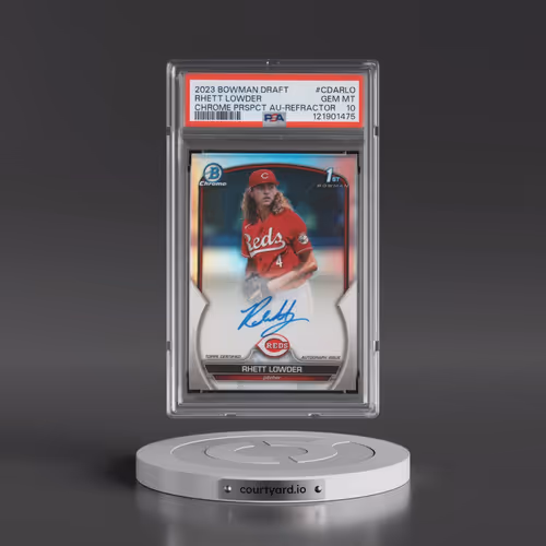 2023 Bowman Draft Chrome Prospect Autograph #CDARLO Rhett Lowder - Refractor (PSA 10 GEM MINT)