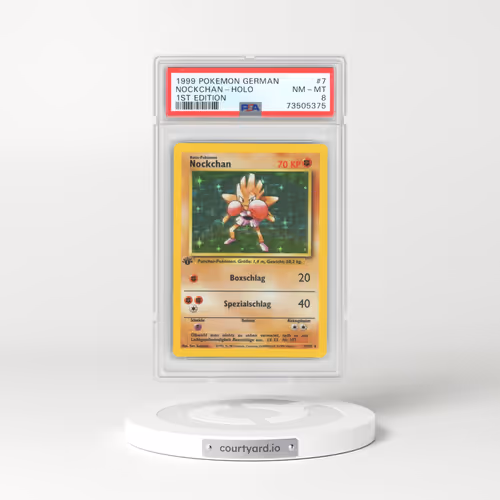 1999 German Base Set #7 Nockchan - 1st Edition Full Art Holo (PSA 8 NM-MT)