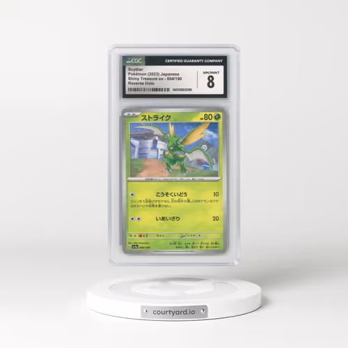2023 Shiny Treasure ex #004/190 Scyther - Reverse Holo Digitized (CGC 8 NM-MT)
