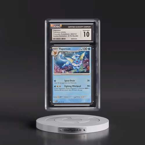 2024 Prismatic Evolutions - PRE EN #022/131 Vaporeon - (Cosmos Holo) Costco Exclusive 8-Tin Bundle (