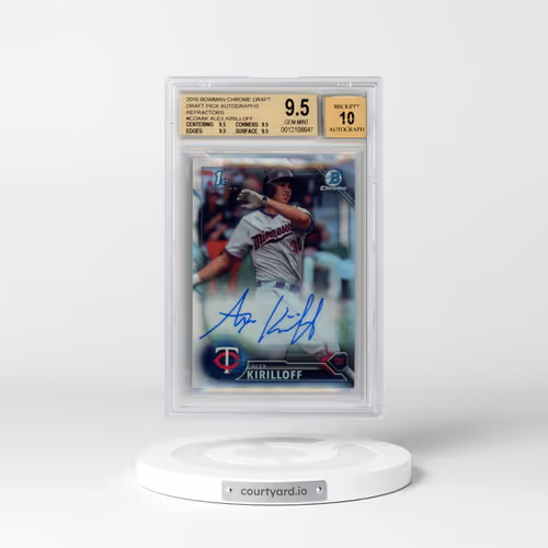 2016 Bowman Draft Chrome Draft Picks Autographs #CDAAK Alex Kirilloff - Refractor (BGS 9.5 GEM MINT)