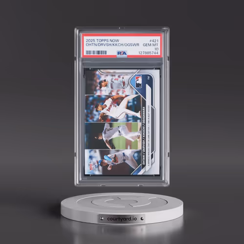 2025 Topps Now #421 Shinnosuke Ogasawara/Shohei Ohtani/YU Darvish/Yusei Kikuchi (PSA 10 GEM MINT)