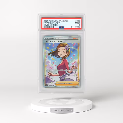 2021 Pokémon Sword & Shield Eevee Heroes #086 Aroma Lady - Full Art (PSA 9 MINT)