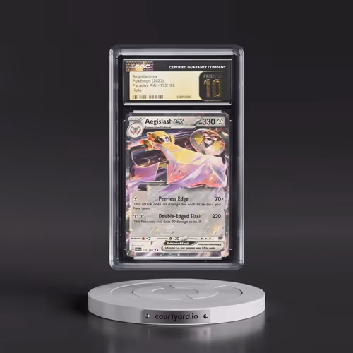 2023 Pokémon Par EN-Paradox Rift #135 Aegislash EX - Holo (CGC 10 PRISTINE)