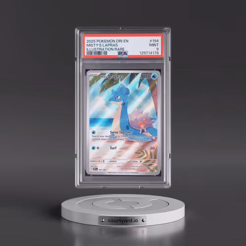 2025 Pokémon Dri EN-Destined Rivals #194 Misty's Lapras - Illustration Rare (PSA 9 MINT)